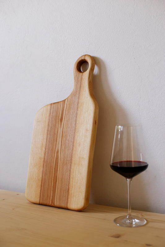 Handmade Bread Peel Cutting & Serving Board - with engraved text