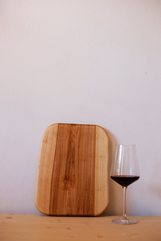 Handmade Square Cutting & Serving Board - with engraved text