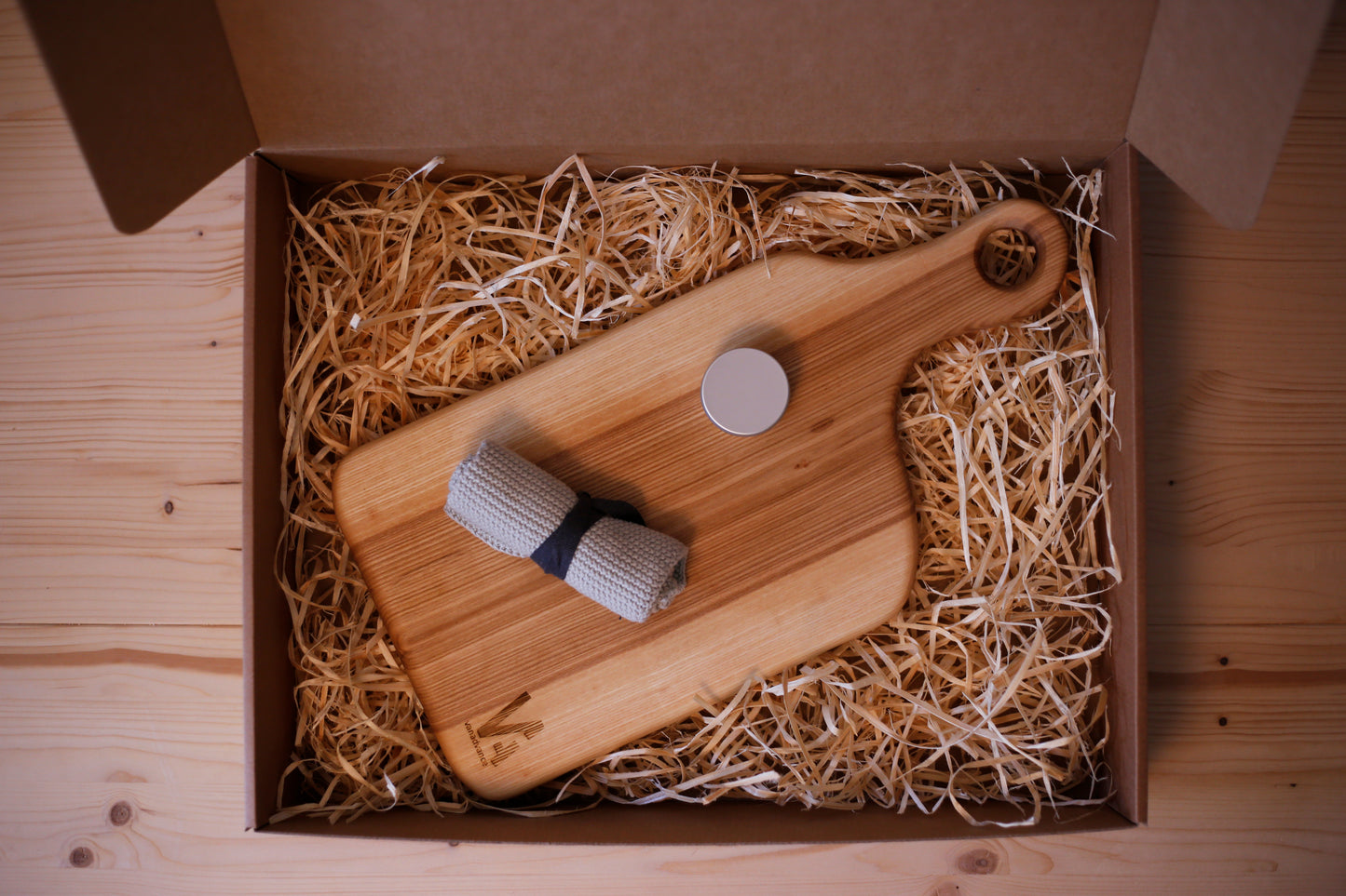 Handmade Solid Ash Wood Bread Peel Cutting & Serving Board