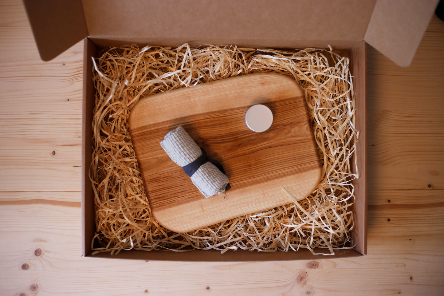 Handmade Solid Ash Wood Square Cutting & Serving Board