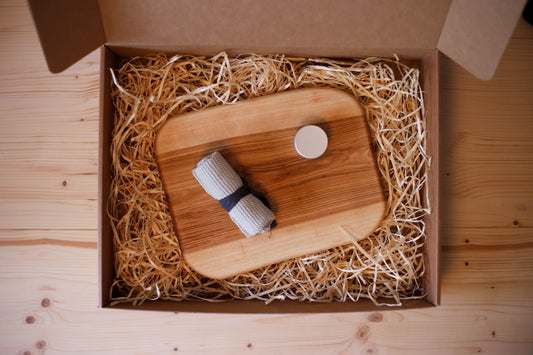 Handmade Solid Ash Wood Square Cutting & Serving Board